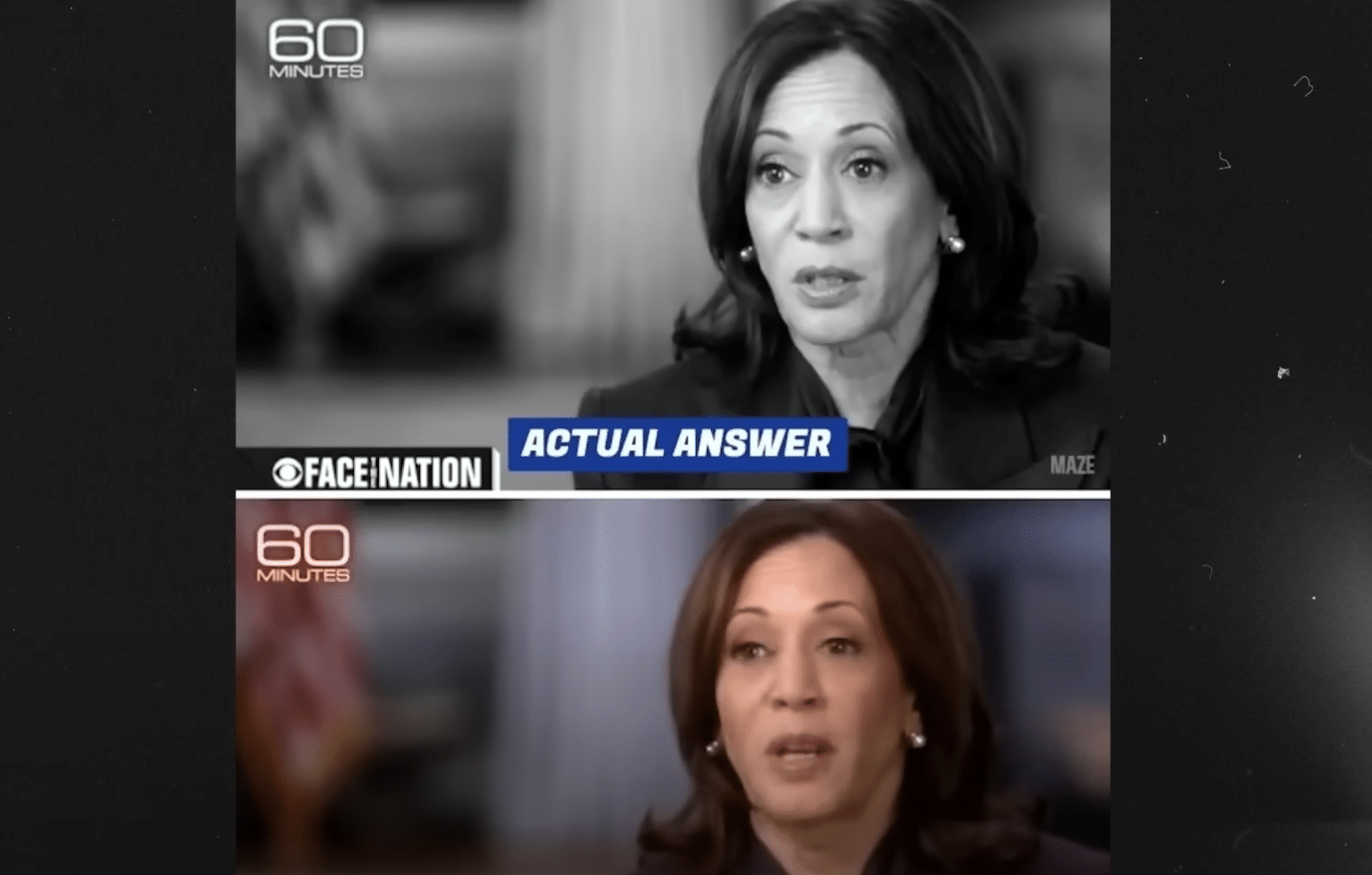 (WATCH) CBS was caught EDITING Kamala’s ‘60 Minutes’ answer regarding Israel